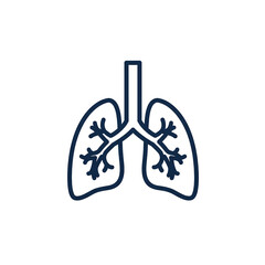 An illustration of healthy lungs displayed as a medical graphic