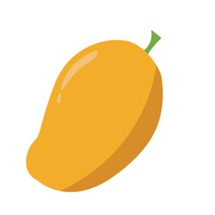 Mango fruit illustration. Hand drawn style vector of the fruit.