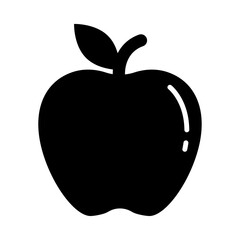 Apple icon flat silhouette sketch design