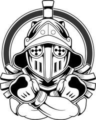 Antique boxer gladiator, illustration design