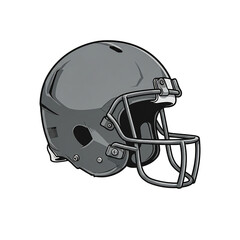 Naklejka premium Football helmet illustration with strong protective design, showing the sport of football. It appears to be sturdy and safe for play
