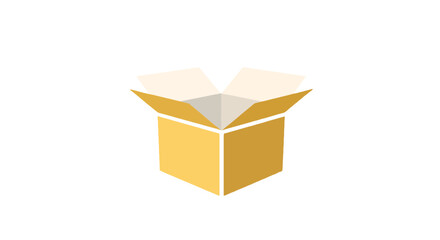 Open Cardboard Box: Simple and Minimalist Packaging Illustration