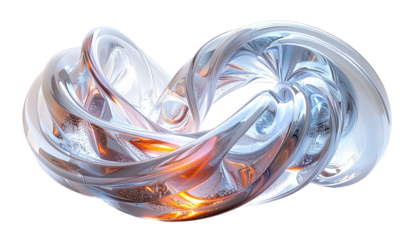Abstract swirling glass forms