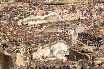Ruins and pyramid of the Sun of Teotihuacan, Teotihuacan, Mexico