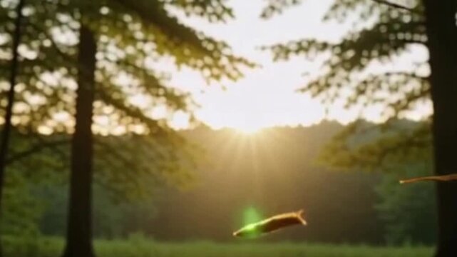 Golden Hour Axe Throw:  Precision Wood Splinters Fly in Slow Motion