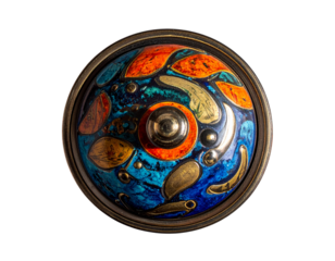 Top-Down Perspective of Decorative Container, Minimalist Arrangement, Isolated on Transparent Background.