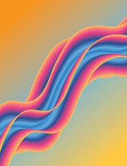 Vibrant flowing abstract wave of color with a gradient background