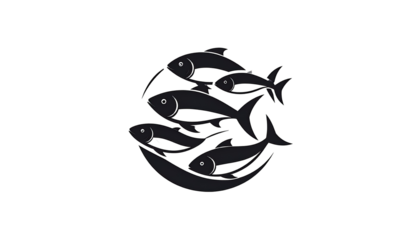 A circle of stylized fish