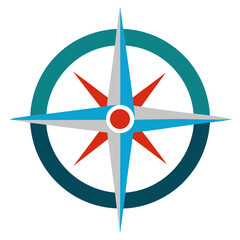 compass on white background