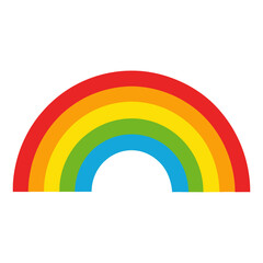 rainbow on a blue background