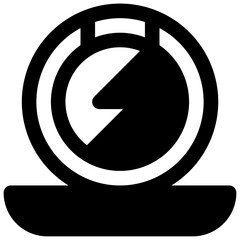 Blush. Outlined stroke vector icon with black-filled details.