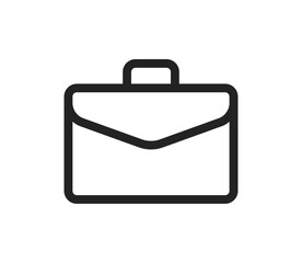 Briefcase icon representing business, career, job, office work, corporate identity, professional success, employment, management, and financial concept