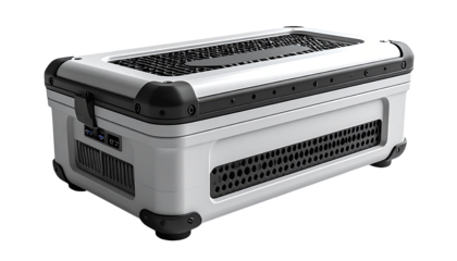 White storage case, tech box