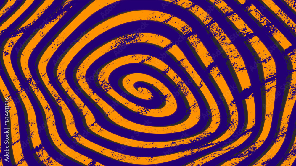 Poster abstract spiral background with grunge texture. modern digital art illustration featuring hypnotic c