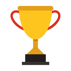 gold cup isolated on white