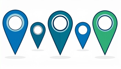 Location or map pin icon symbol set. Location pointer. Map pin Vector