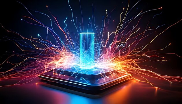 Abstract digital energy burst
