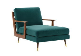 Isolated contemporary lounge chair for elegant home interior furniture design trend style