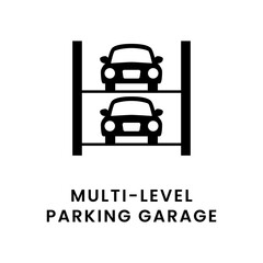 Filled Multi-Level Parking Garage Icon