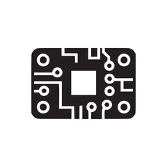 Illustration of a microchip, representing technology, electronics, and innovation in modern devices and systems, showcasing the complexity and miniaturization of integrated circuits