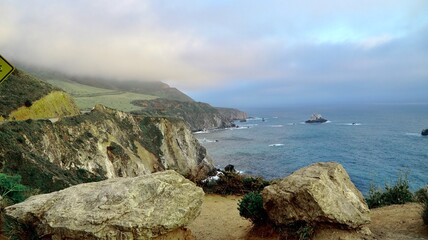 Scenic Big Sur Cliffs and Pacific Coast, California