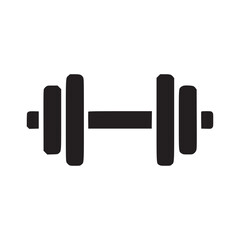 Vector art of dumbbell icon black silhouette of a dumbbell, a weight training equipment, for fitness, gym, and strength training vector illustration of a dumbbell