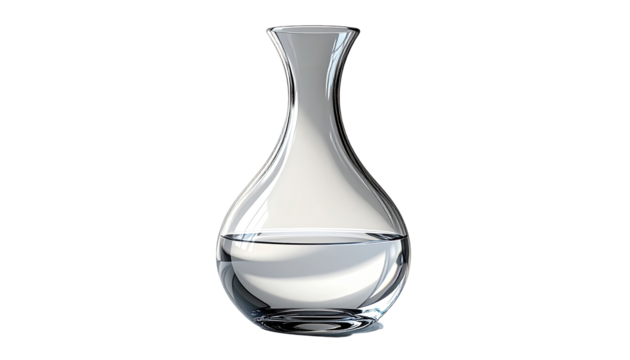 Clear glass decanter filled with liquid (1)
