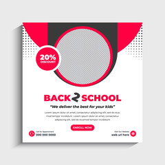 Modern Back to School Admission Instagram Post