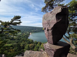 Balanced Rock Formation Overlooking Devils Lake Wisconsin