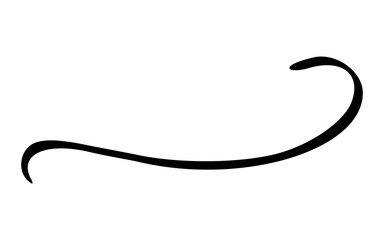 Hand Drawn Horizontal Wave or Underline Hook Element