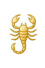 Obraz premium Elegant Golden Scorpio Zodiac Sign Isolated on Transparent Background, Luxury Artistic Astrology Illustration