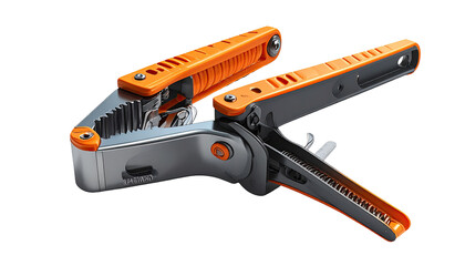 Close-up of orange-handled wire strippers