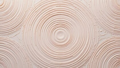 Lay of concentric circle pattern in pale pastel hues.