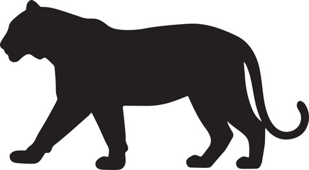  Jungle Tiger Silhouette Vector Illustration