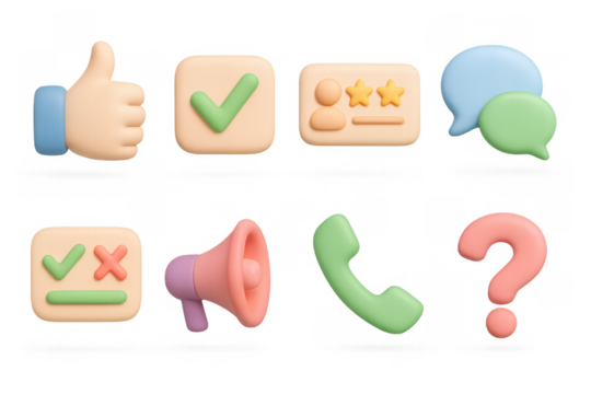 3d social media and communication icons set for modern digital interaction