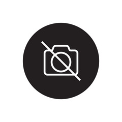 Monochrome No Camera and Photo Icon