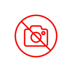 Simple Forbidden Photography Red Icon