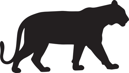  Jungle Tiger Silhouette Vector Illustration