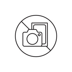 Line Art No Camera Simple Sign