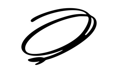 Hand Drawn Wavy Rope or Abstract Curved Line Doodle