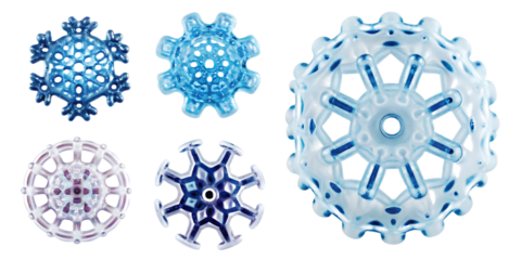 collection set of conductivity cell isolated on white background, png, ai generated