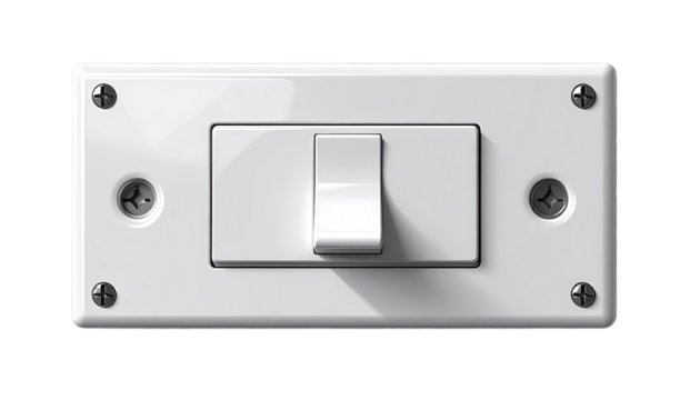 White electrical switch
