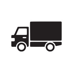 Vector art of delivery truck icon represents transportation, logistics, and shipping services perfect for websites, apps, and marketing materials related to freight and distribution