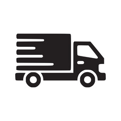 Vector art of delivery truck icon a simple and minimalist illustration of a delivery truck, perfect for websites, apps, and marketing materials related to logistics and transportation services