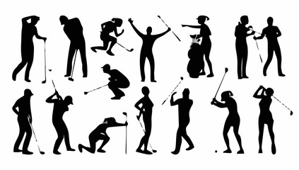 Golfer Golf Sports People Sil...