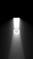 Bright glowing exclamation mark symbol illuminated with dramatic light rays on a dark background, representing alert, warning, attention, or important message concept.