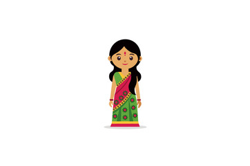 A girl wearing saree