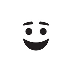Vector art of smiling face icon this vector graphic features a simple, happy emoticon, representing joy, positivity, and friendliness its perfect for expressing good mood and cheerfulness
