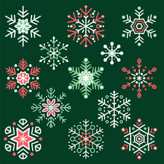 Snowflakes collection vector