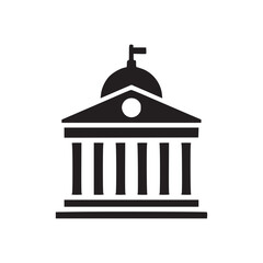 Illustration of a courthouse building, this vector graphic represents the legal profession, court system, and justice perfect for legal websites, educational materials, and lawrelated content